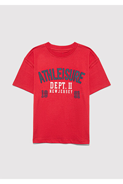 Mavi Athleisure bedrucktes rotes T-Shirt für Jungen M6610358-85905