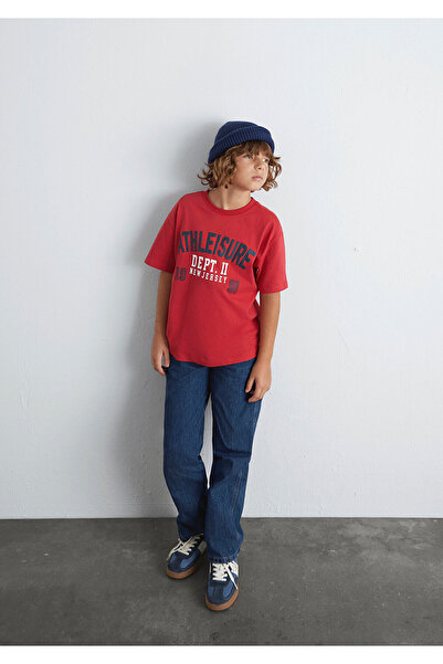 Mavi Athleisure bedrucktes rotes T-Shirt für Jungen M6610358-85905