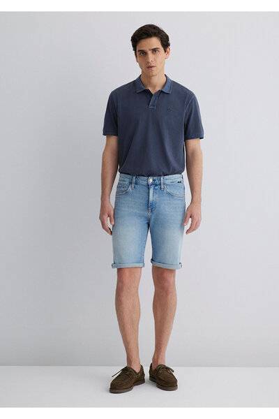 Mavi Brian 90lar Canlı Mavi Jean Şort 0418489818