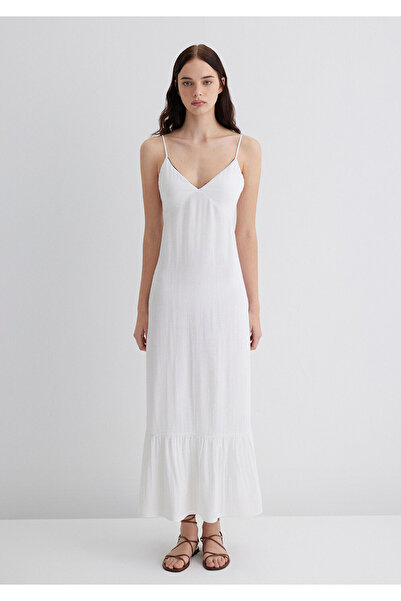 Mavi Linen Blend White Dress 1310797-620