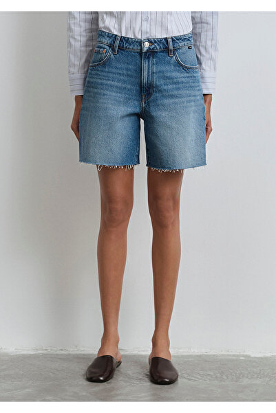 Mavi Lidia Real Blue Misty Dark Blue Jean Shorts 1410145-89744