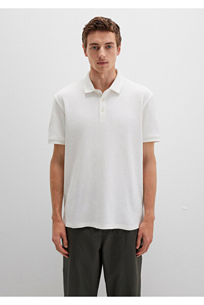 Mavi Λευκό μπλουζάκι Polo με υφή Regular Fit / Normal Cut 0612824-70057