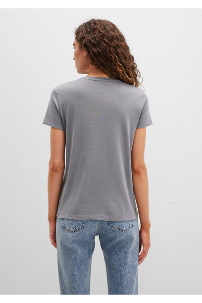 Mavi Butterfly Printed Gray T-Shirt Semi Slim Fit / Semi Slim Fit 1613453-91066