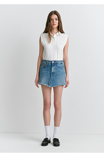 Mavi Tiera Classic Denim Misty Indigo Blue Jean Skirt 1310654-89730