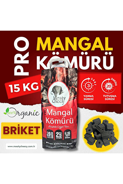 Meaty Cheesy Meaty&Cheesy Firehex Bio Karbon Mangal & Barbekü Kömürü (Briket) - 15 kg
