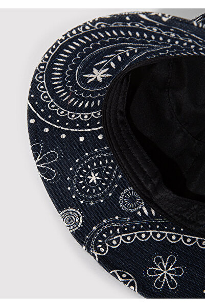 Mavi Printed Navy Blue Bucket Hat 1912974-70491