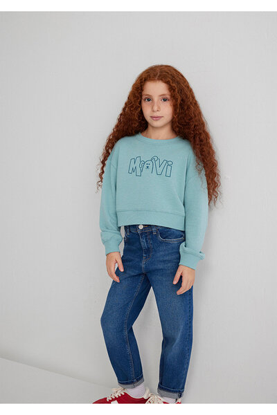 Mavi Logo pisică cu imprimeu Green Swea tricou 7S10126-71748