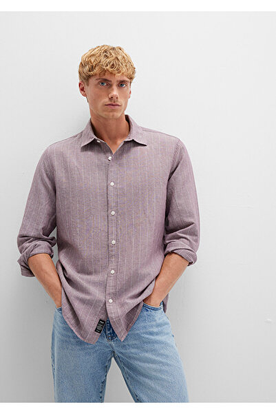 Mavi Смугаста фіолетова сорочка Regular Fit / Нормальний крій 0211704-90926