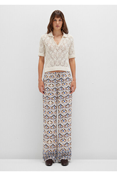 Mavi Штани з етнічним принтом, бежеві, з поясом на шнурку 1011123-91008