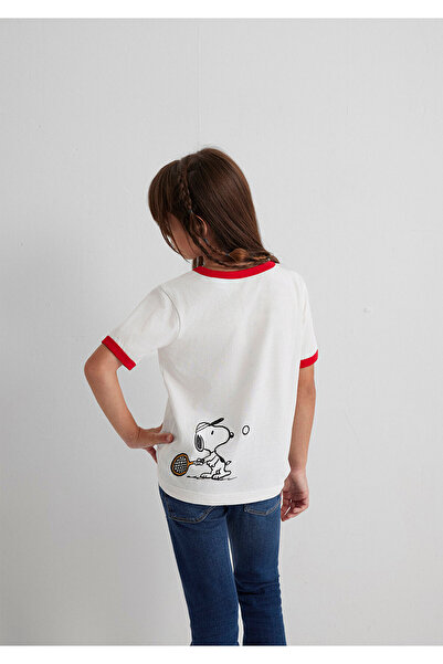 Mavi Peanuts Printed Ecru T-Shirt Regular Fit / Standard Cut 7610371-70057