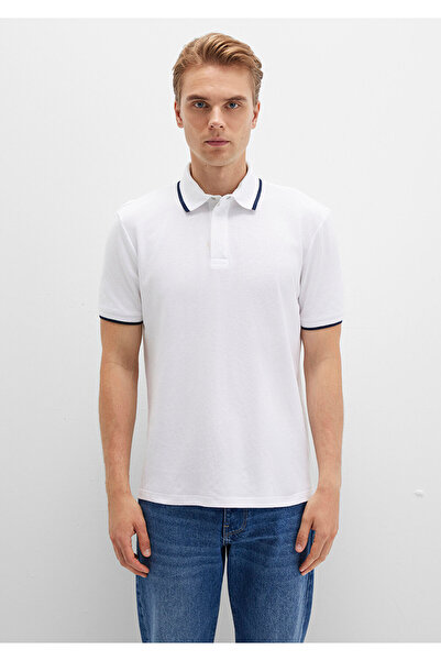 Mavi Λευκό μπλουζάκι Polo Regular Fit / Normal Cut 0612893-620