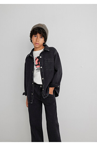 Mavi Bob 90S Anthracite Denim Jean Shirt Oversize / Wide Cut 6210000-89447