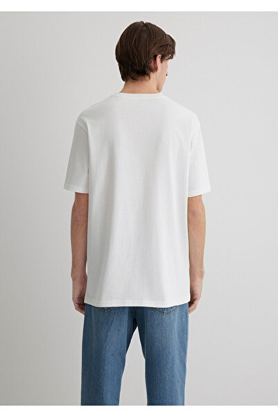 Mavi No Off Days Λευκό μπλουζάκι με στάμπα Loose Fit / Χαλαρή Άνετη Κοπή 0612720-70057