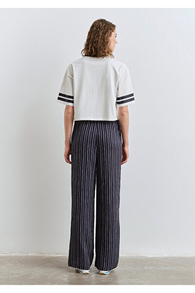 Mavi Брюки з поясом і смужками, синього кольору 1011024-89853