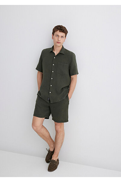 Mavi Anthracite Linen Shorts 0410103-71587