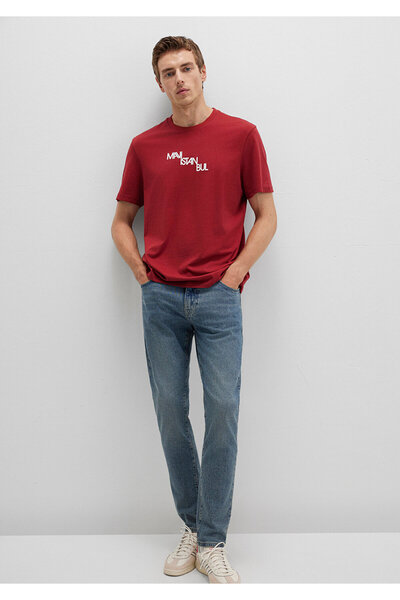 Mavi Istanbul bedrucktes rotes T-Shirt Regular Fit / Normaler Schnitt 0612274-89065