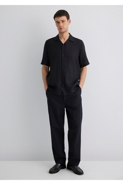 Mavi Black Linen Shirt Regular Fit / Regular Cut 0211474-900