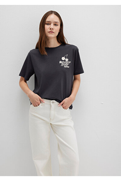 Mavi Printed Anthracite T-Shirt Regular Fit / Regular Cut 1613484-70087