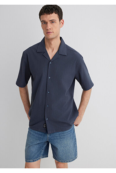 Mavi Navy Blue Shirt Loose Fit / Loose Relaxed Fit 0211519-70726