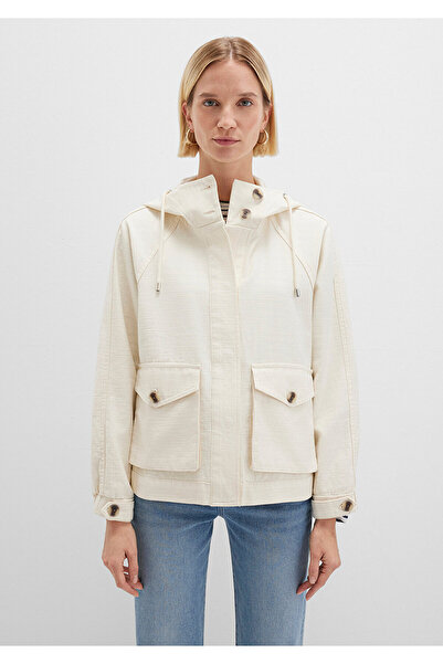 Mavi Hooded Ecru Jacket Oversize / Wide Cut 1110625 -89513