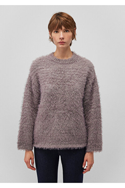 Mavi Purple Crew Neck Wool Blended Sweater - Loose Fit 1710564 -88549