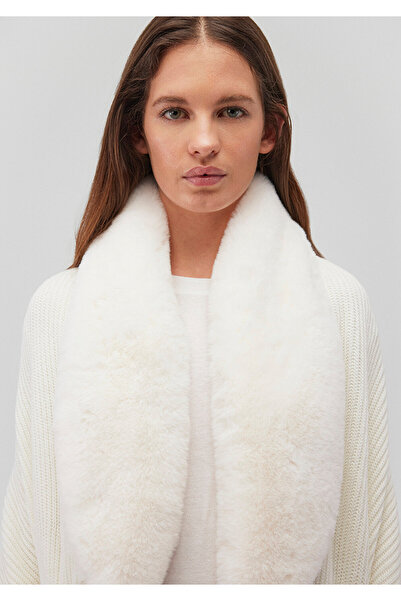 Mavi Ecru Poncho with Faux Fur Detail 195854 -34523
