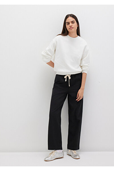 Mavi Black Trousers with Lace-Up Waist 1010945 -900