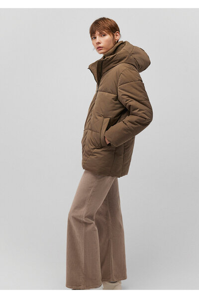 Mavi Brown Puffer Coat with Hood 1110075 -82046