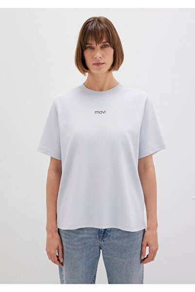 Mavi Tricou interlock cu logo imprimat Loose Fit / Croi lejer 1612829-89201