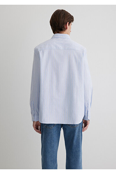 Mavi Striped Blue Shirt Regular Fit 0211416 -70816