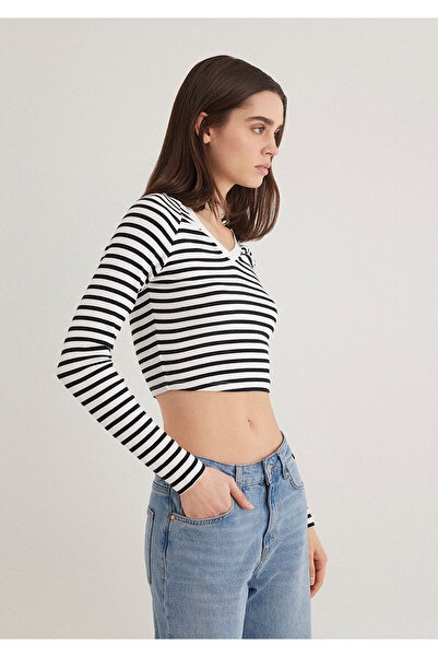 Mavi Μακρυμάνικο Crop Basic T-Shirt Crop / Κοντό κομμένο 1613041 -85586