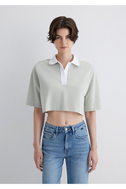 Mavi Γκρι Crop Polo T-Shirt Crop / Κοντό κόψιμο 1613000 -70083