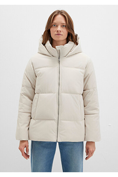 Mavi Αδιάβροχο K με κουκούλα Ecru Φουσκωτό Παλτό 1110445-70143