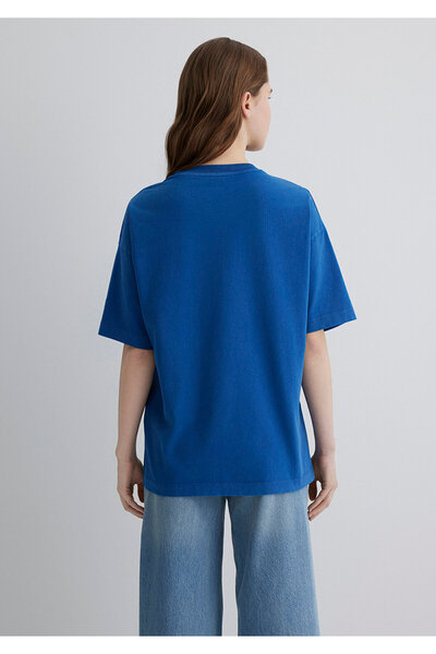 Mavi Tricou albastru cu imprimeu Istanbul Oversize / Wide Cut 1613219 -88121