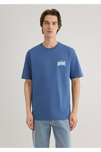 Mavi Lockeres Denim-Generation-T-Shirt mit lockerer Passform und lockerer Passform 0612480 -70719