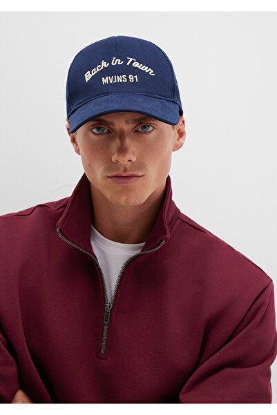 Mavi Back In Town Nakışlı Lacivert Şapka 0911883-30717