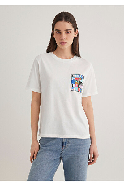 Mavi Looney Tunes Printed White T-Shirt Regular Fit 1613267 -70057