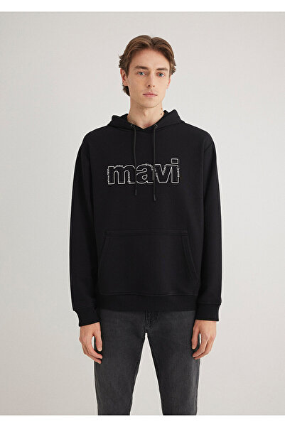 Mavi Černá mikina s potištěným logem - 0S10196-900