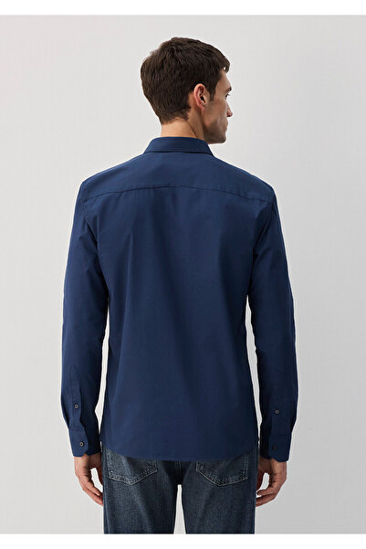 Mavi Πουκάμισο Easy-Iron Navy Blue Slim Fit 0211571 -70490