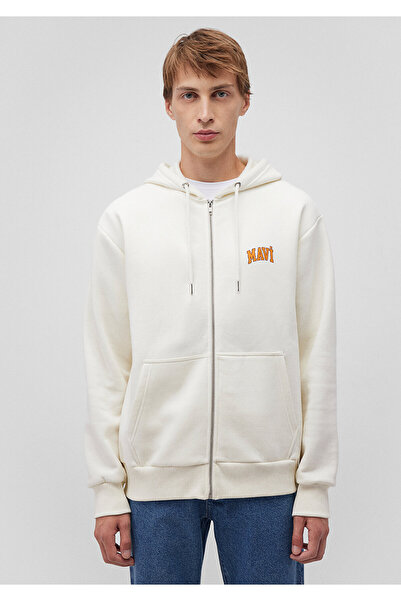 Mavi Μπεζ φούτερ με λογότυπο με κουκούλα0611715-70053