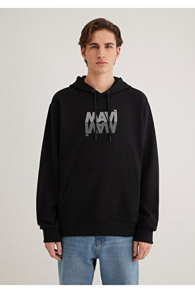 Mavi Černá mikina s potiskem loga0611317-900