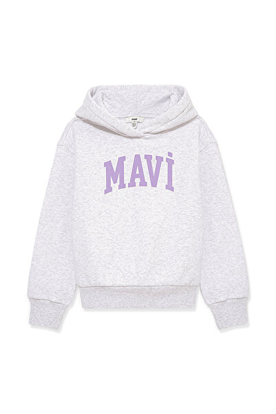 Mavi Logo Printed Hooded Gray Sweatshirt7610035-85438
