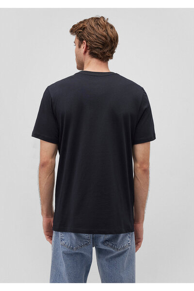 Mavi Černé tričko s potiskem loga Slim Fit - 066846 -900