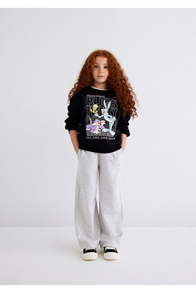 Mavi Bugs Bunny Printed Black Sweatshirt 7S10034-900