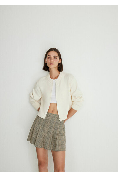 Mavi Ecru Regular Fit Zippered Cardigan - 1710527 -82127