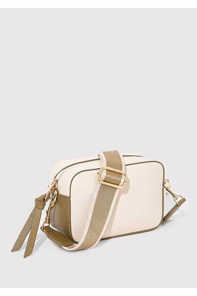 Mavi Beige Umhängetasche mit Khaki-Riemen 1910084 -71469