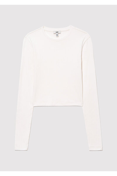 Mavi 2er-Pack langärmlige Crop-Basic-T-Shirts mit eng anliegendem Schnitt 1613021-70057