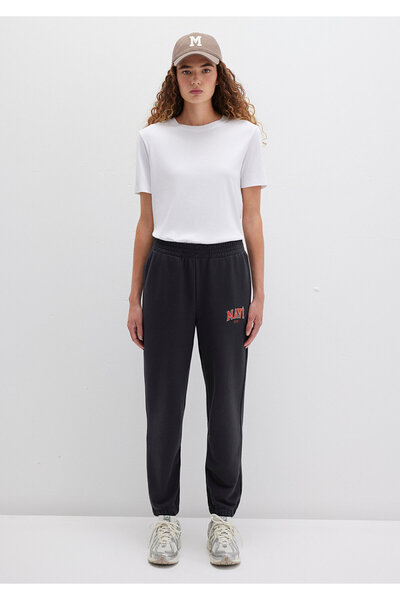 Mavi Anthrazitfarbene Jogginghose mit Logo-Print - 1010757 -80106