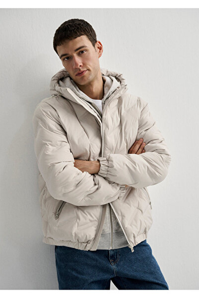 Mavi Μπουφάν μπεζ με κουκούλα κανονική εφαρμογή / κανονική εφαρμογή 0110368 -70144