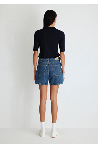 Mavi Verna 90S Shaded Deep Blue Jean Shorts 1410059 -87080